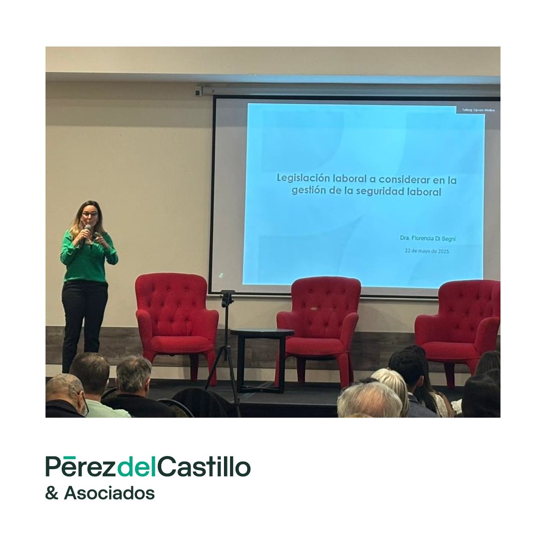 Esta mañana, <a href="/fdisegni/">Florencia Di Segni</a>, socia de <a href="/PdelCyAsoc/">Pérez del Castillo & Asociados</a>, expuso en el Congreso CONSEG 2025 sobre un tema central para empresas y profesionales: “Legislación laboral a considerar en la gestión de la seguridad laboral”.

#Laboral

#PdelC #Servimos