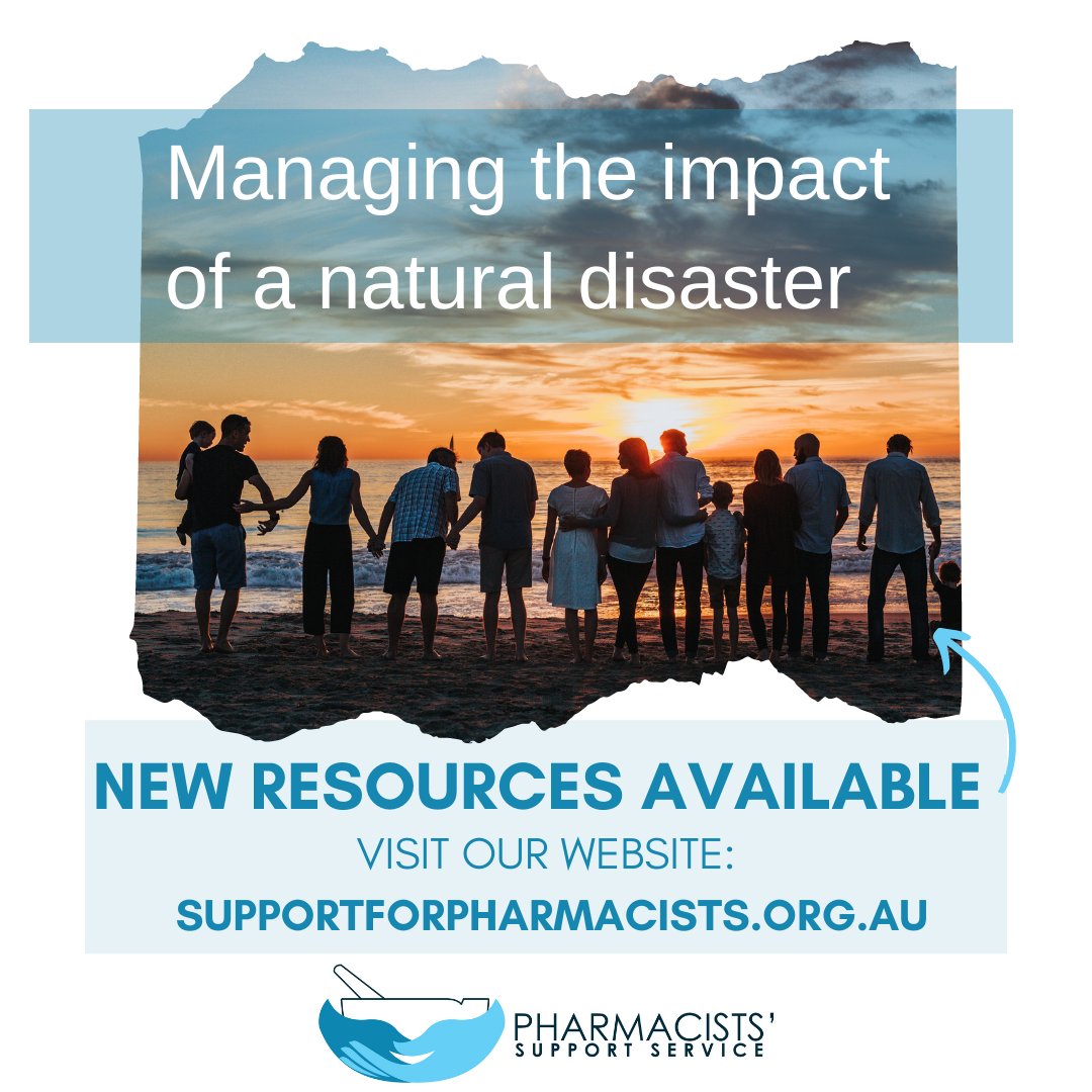 Sending our thoughts and best wishes to our friends and loved ones affected by recent flooding in NSW 💙

Please contact SES on 132 500 for non-life-threatening  emergency assistance and 000 for emergencies. 

Check out our resources here: supportforpharmacists.org.au/natural-disast…

Take care 💙