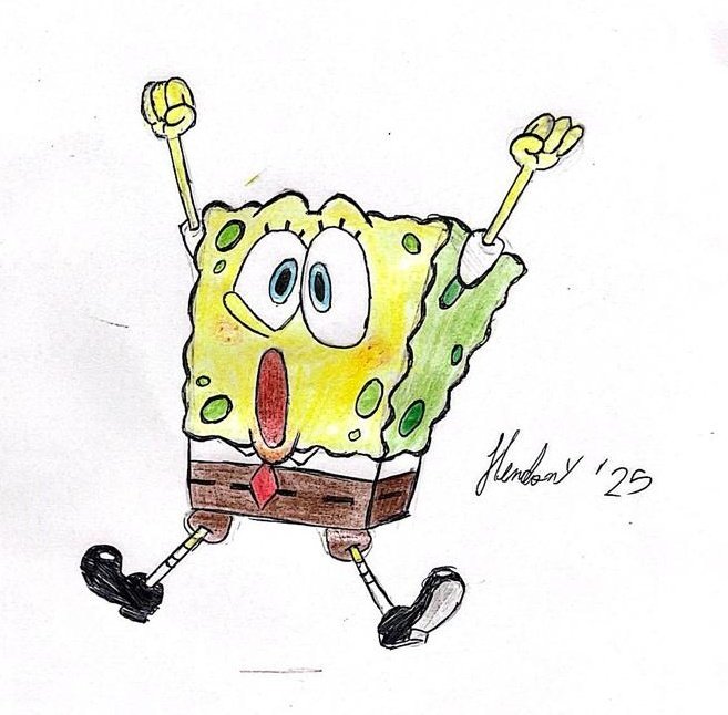 SpongeBob on paper