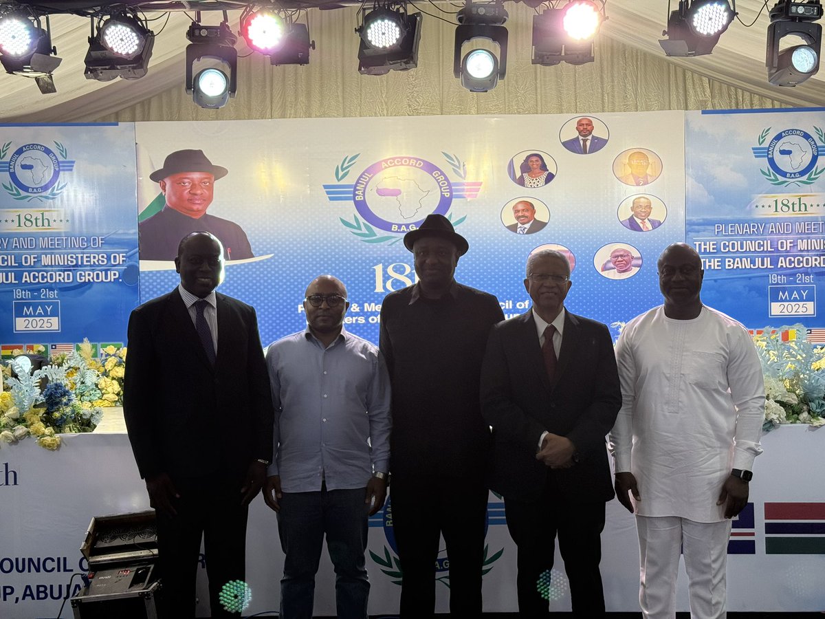At the 18th Banjul Accord Group (BAG) Plenary and Ministerial Council in Abuja, 🇸🇱 Sierra Leone officially handed over the Ministerial Council Chairmanship to 🇳🇬 Nigeria. We reaffirm our commitment to regional integration, air safety, and institutional growth across West Africa.