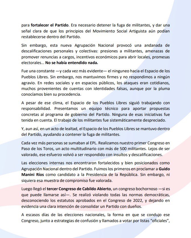 EPueblosLibres's tweet photo. A partir de este momento, el Espacio de los Pueblos Libres abandona la estructura de Cabildo Abierto. 

Los principios de Soberanía, de Trabajo nacional, la Seguridad, la Libertad y el Federalismo están en nosotros más vigentes que nunca.

#PorElCaminoDeLosPrincipios https://t.co/NRJkrhXHRY