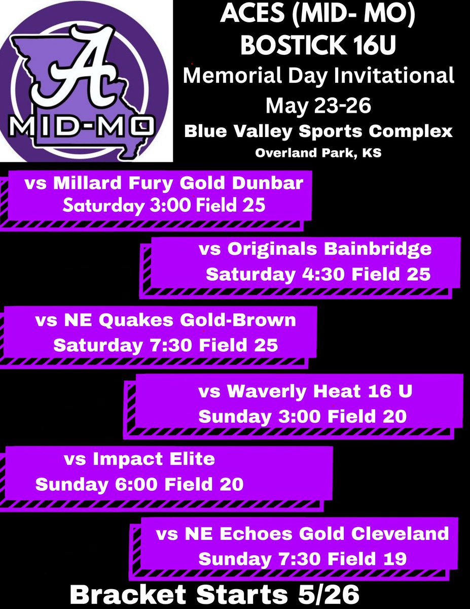 So excited to get back on the field with my team this weekend.  Check us out in Overland Park, Kansas!!!