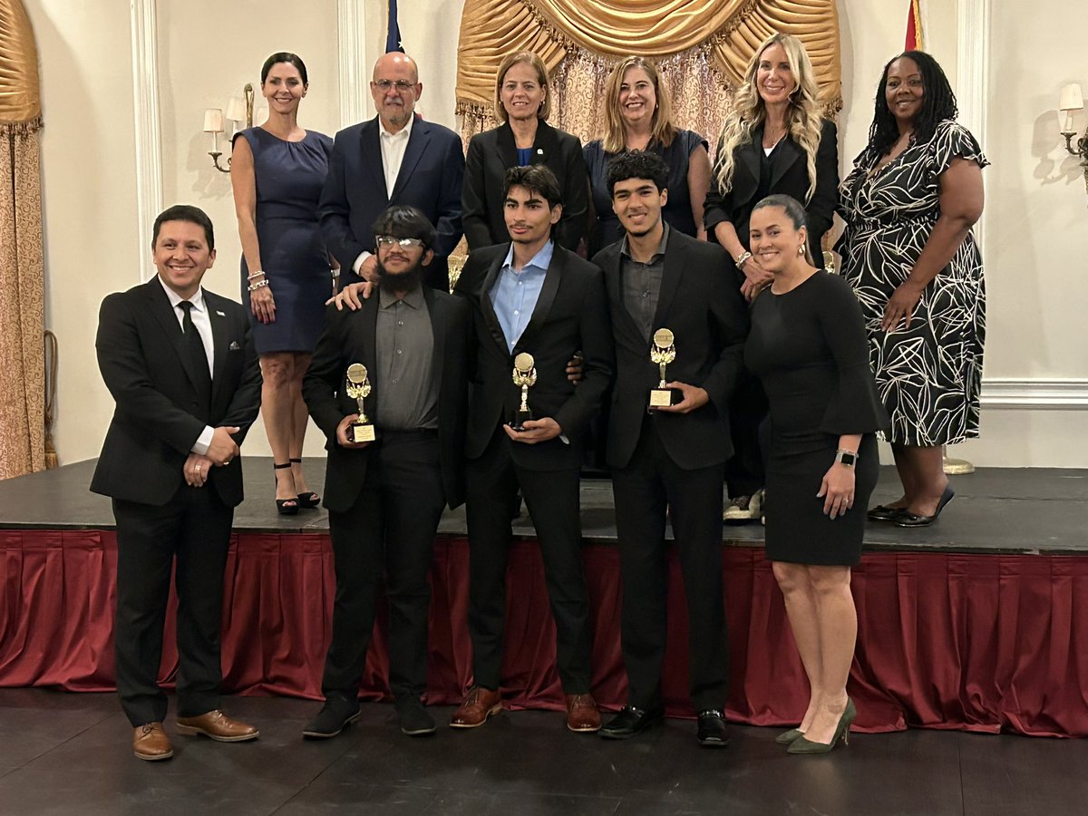 Congratulations to Muhammad Khan, Thiago Silva, and Javier Moreno for being recognized at the MDCPS STEAM Scholars Banquet. Your tireless effort and dedication to innovation has made us so very proud of you! <a href="/miamischools/">MDCPS</a> @mdcps_steam_