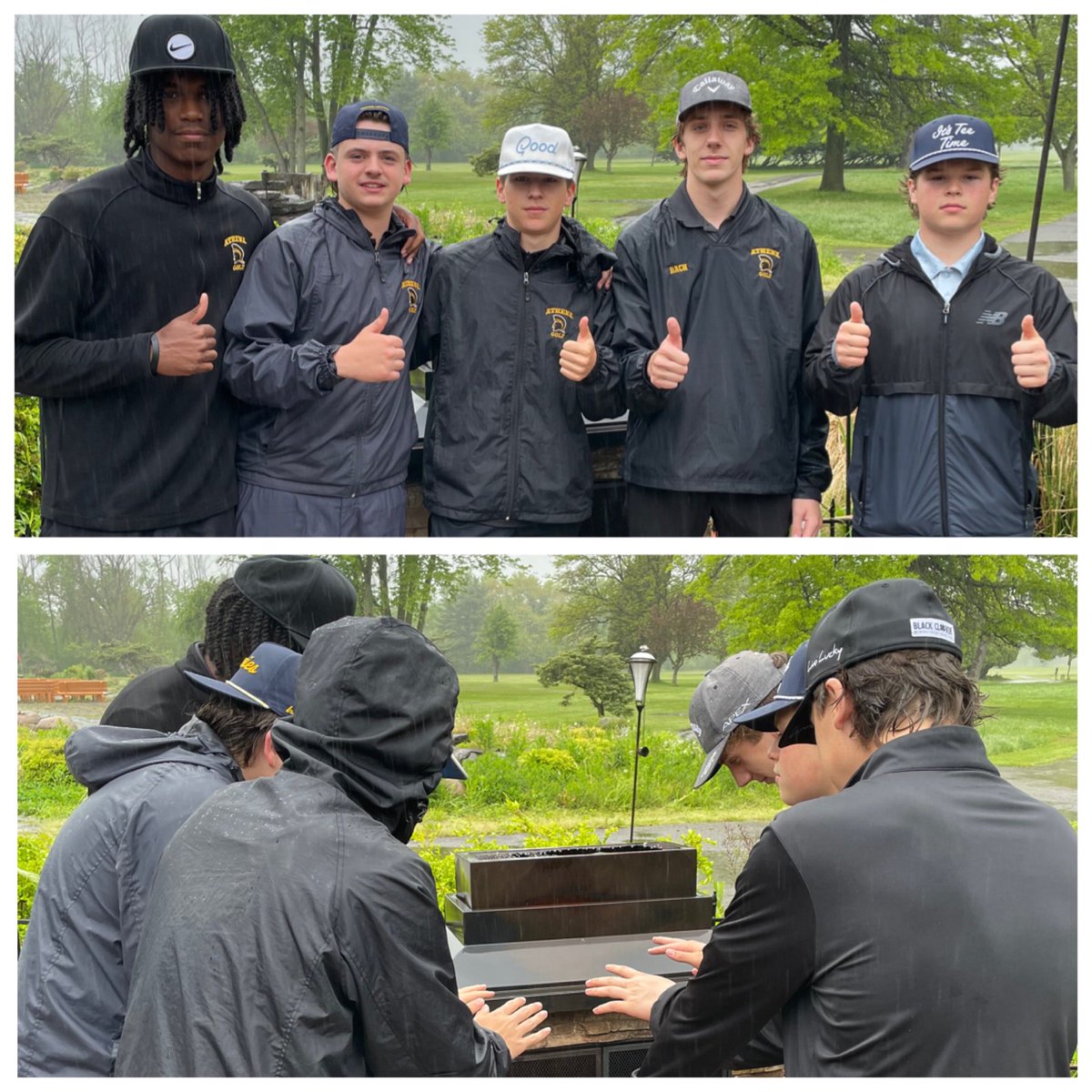 Michael Setzer (@coachsetz) on Twitter photo In a cold, wet, rain-shortened match, the Athena Trojans won in the first round of Sectionals! On to the semifinals! (Apologies to JC being cut out of the top photo!) ⛳️ <a href="/AthenaHigh/">Greece Athena HS</a> In a cold, wet, rain-shortened match, the Athena Trojans won in the first round of Sectionals! On to the semifinals! (Apologies to JC being cut out of the top photo!) ⛳️ <a href="/AthenaHigh/">Greece Athena HS</a>