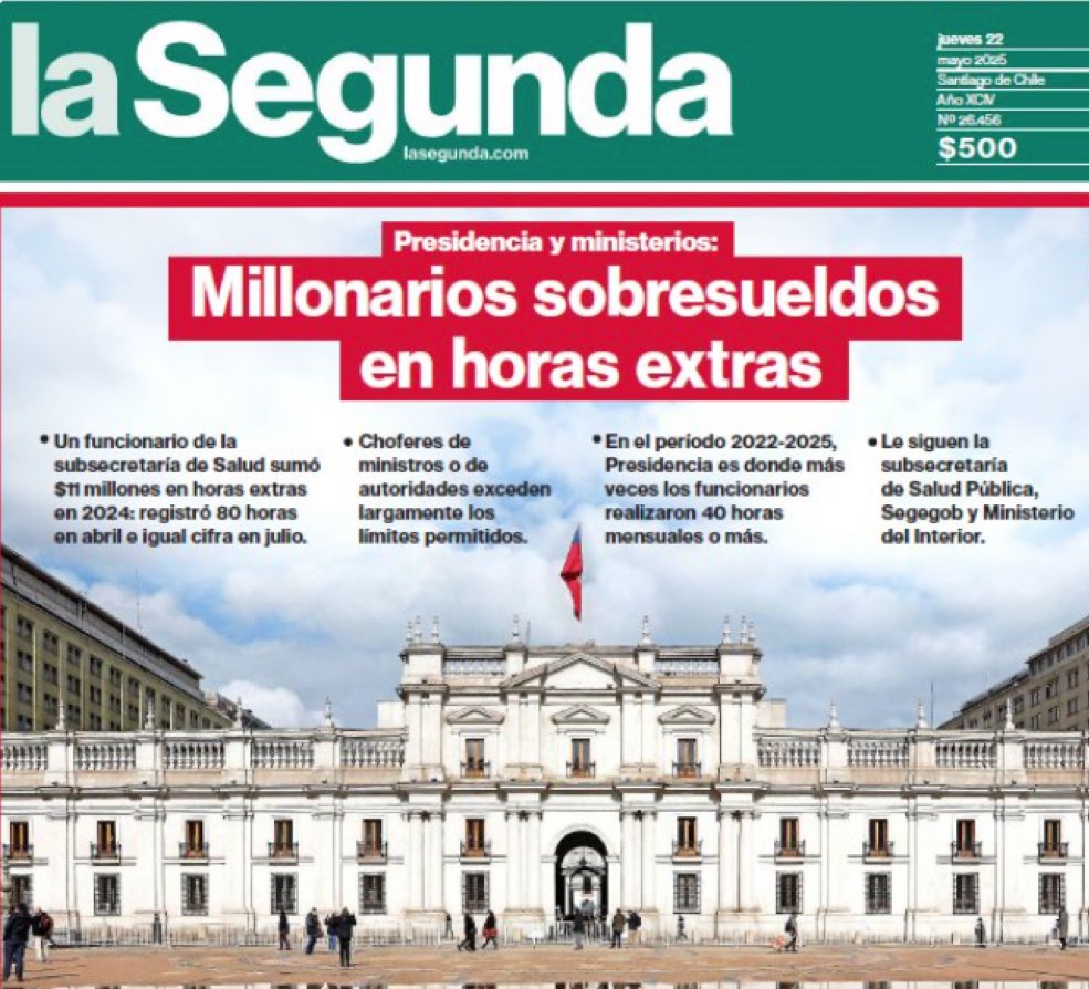 @ely2026 (@elyjk2026) on Twitter photo GOBIERNO aprieta cinturón QUITANDO BONOS BODAS de ORO y BECAS a los ESTUDIANTES y así PAGAR MILLONARIOS SOBRESUELDOS en “horas extras”
#Kaiser2026
<a href="/Jou_Kaiser/">Johannes Kaiser. Diputado por el distrito 10</a>
<a href="/Partido_NL/">Partido Nacional Libertario</a>
<a href="/fedoraletelier/">fedoraletelier</a>
<a href="/davidgaetemeza/">David Gaete Meza 📈✝️</a>
<a href="/Sebasti45781359/">Sebastián Rivera💚🇨🇱22% y 64% En Contra y PNL</a>
<a href="/BenavidesMunoz/">Alberto ⭐ 🇨🇱 #ChileNoCaerá</a> GOBIERNO aprieta cinturón QUITANDO BONOS BODAS de ORO y BECAS a los ESTUDIANTES y así PAGAR MILLONARIOS SOBRESUELDOS en “horas extras”
#Kaiser2026
<a href="/Jou_Kaiser/">Johannes Kaiser. Diputado por el distrito 10</a>
<a href="/Partido_NL/">Partido Nacional Libertario</a>
<a href="/fedoraletelier/">fedoraletelier</a>
<a href="/davidgaetemeza/">David Gaete Meza 📈✝️</a>
<a href="/Sebasti45781359/">Sebastián Rivera💚🇨🇱22% y 64% En Contra y PNL</a>
<a href="/BenavidesMunoz/">Alberto ⭐ 🇨🇱 #ChileNoCaerá</a>
