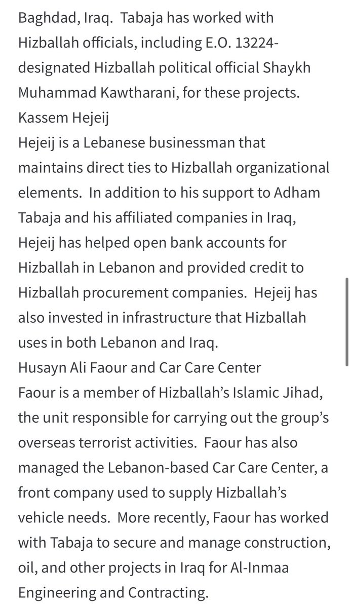 nadinebarakatlb's tweet photo. Congrats @ACSBeirut and @usembassybeirut on the new lab funded by #OFAC SDN list designated #Kassem_Hejeij, updated yesterday 😱

Rima Wehbe has his cash, #MEAB running via Ali and Mohsen, and life is good. #hezbollah is doing business a bit less than usual …

Was there a buffet sponsored by #Pain_Victoire, #Congo case? 

Shame on the Lebanese government, shame on the judicial system that sees us as criminals, sees Israel as its main enemy, but doesn’t see the real criminals insulting the @USTreasury and the US administration.

And you want reforms to get a few @IMFinMENA loans!!!! 

How was this lab funded? Cash? No questions asked? What the hell is going on?! Treasury designated a person for money laundering for Hezbollah, then 3-4 people pop up evading those sanctions, on his behalf! 

Rima owns assets and accounts in UAE, France, California. He has a total of 3 wives. Go figure! 

@MorganOrtagus @StateDept @USTreasury @DEAHQ @DHSgov @FBI @FBIDirectorKash @FinCENnews @LBpresidency @BankDuLiban @SteveWitkoff @WhiteHouse