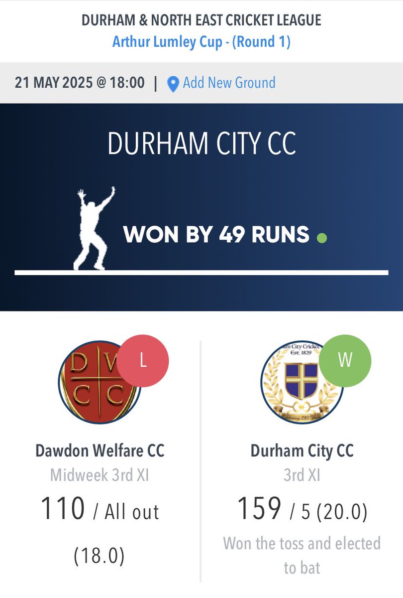 Durham City CC (@durhamcitycc) on Twitter photo Two great wins for the 3rd team in two nights. The mixture of youth and experience getting on nicely.
And 3 great U13 games on Wednesday - two wins and whole lot of experience gained.
Go well to our <a href="/DurhamCityCCWG/">Durham City CC Women & Girls</a> 1st XI who welcome <a href="/ShotleyCricket/">Shotley Bridge CC</a> to Green Lane tonight. 🏏 Two great wins for the 3rd team in two nights. The mixture of youth and experience getting on nicely.
And 3 great U13 games on Wednesday - two wins and whole lot of experience gained.
Go well to our <a href="/DurhamCityCCWG/">Durham City CC Women & Girls</a> 1st XI who welcome <a href="/ShotleyCricket/">Shotley Bridge CC</a> to Green Lane tonight. 🏏