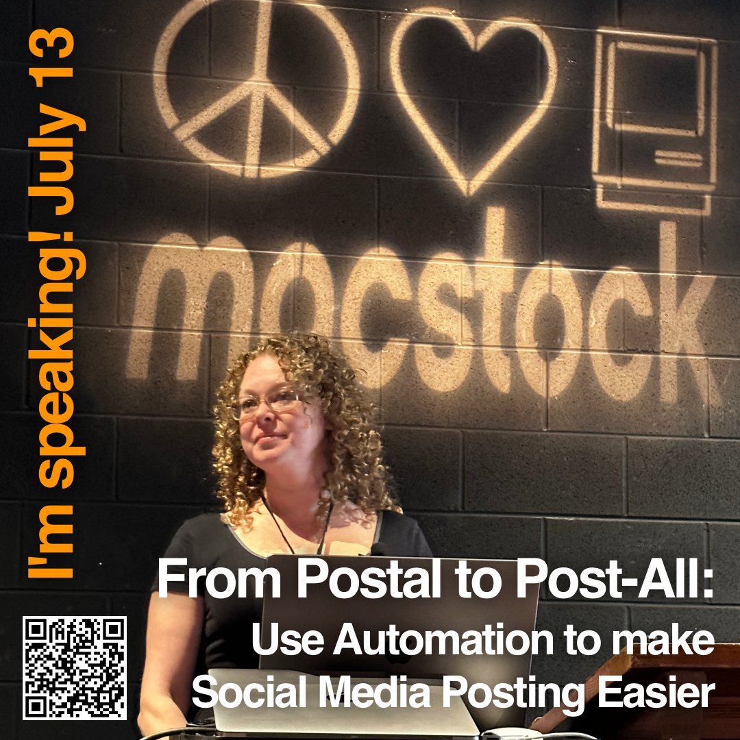 theadhdguild's tweet photo. 🎤🧠 I'm sharing brain-saving automations at Macstock IX:
From Postal to Post All: Using Shortcuts to make Social Media Posting Easier

Reduce distraction, post easier, scroll less.

July 11-13 Use coupon CONQUER for $50 off
https://t.co/HKbC6wN5nw

#Macstock #Automation #Mac https://t.co/RU4wxVQVpP