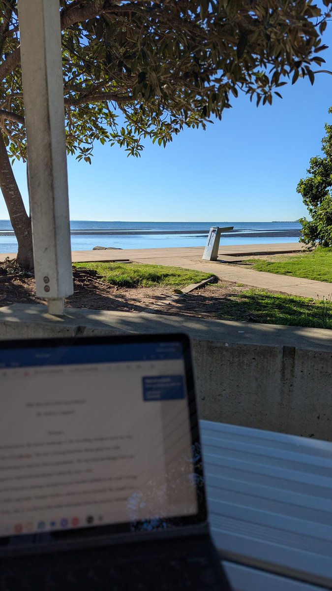 Whenever the opportunity arises, I’m drawn to the water to write.
There’s something magical about the waterfront—the stunning views, the fresh air—that sparks my creativity. Where’s your ideal writing location?
I’d love to hear—drop it in the comments below!  #writerslife