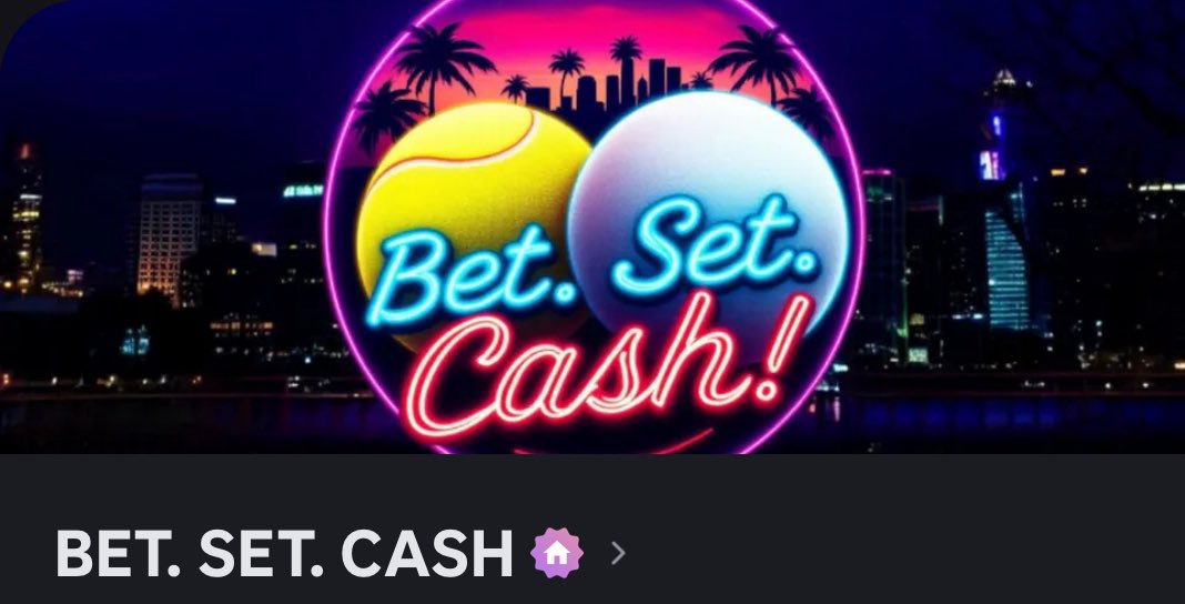 Tennis With T 🎾 💪🏾 (@tenniswitht) on Twitter photo I love the new logo shoutout <a href="/xSMURF_315/">xSMURF_315</a> .
Follow <a href="/BetSetCash/">Bet Set Cash</a> and come get this 💰
#GamblingX #TennisX I love the new logo shoutout <a href="/xSMURF_315/">xSMURF_315</a> .
Follow <a href="/BetSetCash/">Bet Set Cash</a> and come get this 💰
#GamblingX #TennisX