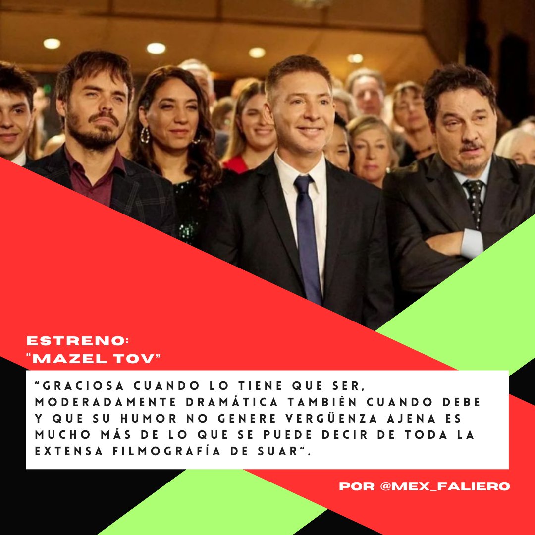 funcinemamdq's tweet photo. ESTRENO #MazelTov de Adrián Suar: ⭐⭐⭐⭐⭐⭐ (6/10) para @mexfaliero
✍️ https://t.co/6mhdFGwLq5
#AdriánSuar #AdrianaAizemberg #AlbertoAjaka #BenjamínRojas #EstebanBigliardi #FernánMirás #GuillermoArengo #LorenaVega #NataliePérez #RodolfoRanni #cine #cinenacional #películas https://t.co/UQj2zvyuJz
