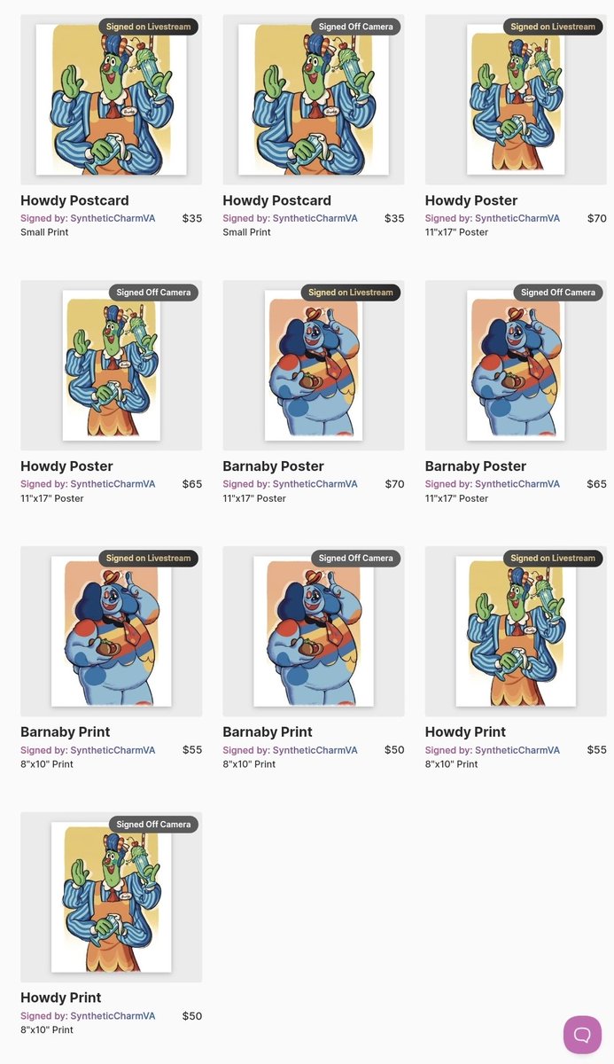 SyntheticCharmVA (@synthcharmva) on Twitter photo SO! HEY EVERYONE, GUESS WHO HAS FANTABULOUS NEWS.
I've been in talks with and am now going to be working with <a href="/StreamilyLive/">Streamily</a>
to sell Signed Welcome Home prints made by <a href="/downydig/">DownyDig 🦋@huckshouse</a>
I'll be doing a livestreamed signing event on June 11th!
streamily.com/syntheticcharm… SO MANY OPTIONS! SO! HEY EVERYONE, GUESS WHO HAS FANTABULOUS NEWS.
I've been in talks with and am now going to be working with <a href="/StreamilyLive/">Streamily</a>
to sell Signed Welcome Home prints made by <a href="/downydig/">DownyDig 🦋@huckshouse</a>
I'll be doing a livestreamed signing event on June 11th!
streamily.com/syntheticcharm… SO MANY OPTIONS!