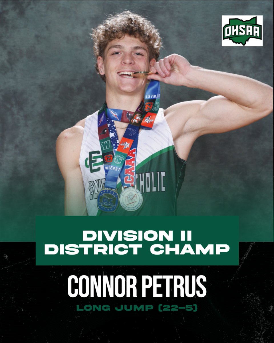 Senior Connor Petrus is your Orrville Division II District long jump champion! Congratulations on an outstanding performance today.