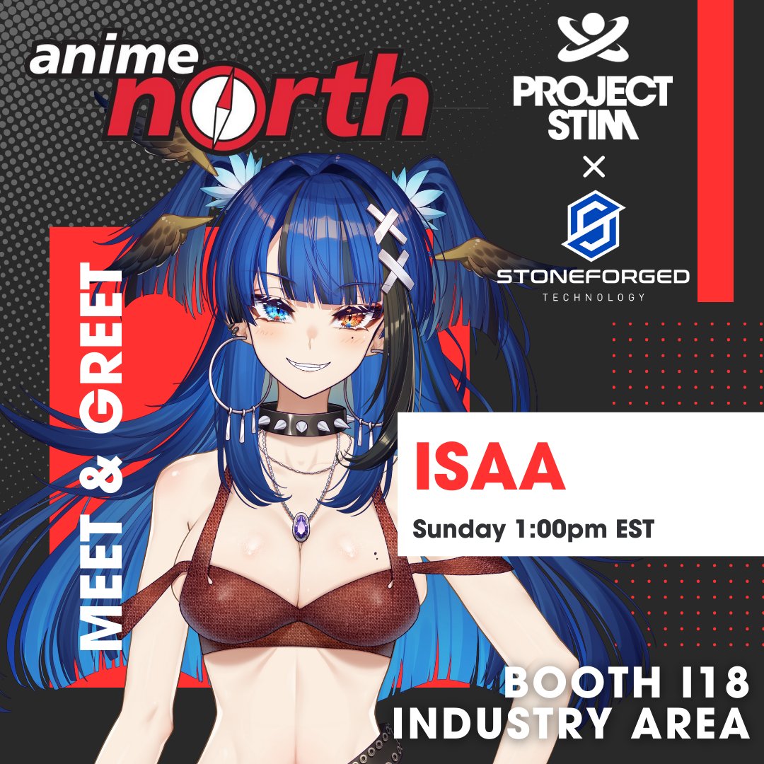 isaa ๐ฆโโฌ๐ธ (@isaacorva) on Twitter photo I'll be at AnimeNorth this Sunday for a virtual M&G! Come by and say hello if you got time! ๐ฆโโฌ
Thanks to <a href="/PROJECT_STIM/">PROJECT STIM</a> and <a href="/StoneforgedT/">Stoneforged Technology</a> for having me!
1PM local time I'll be at AnimeNorth this Sunday for a virtual M&G! Come by and say hello if you got time! ๐ฆโโฌ
Thanks to <a href="/PROJECT_STIM/">PROJECT STIM</a> and <a href="/StoneforgedT/">Stoneforged Technology</a> for having me!
1PM local time