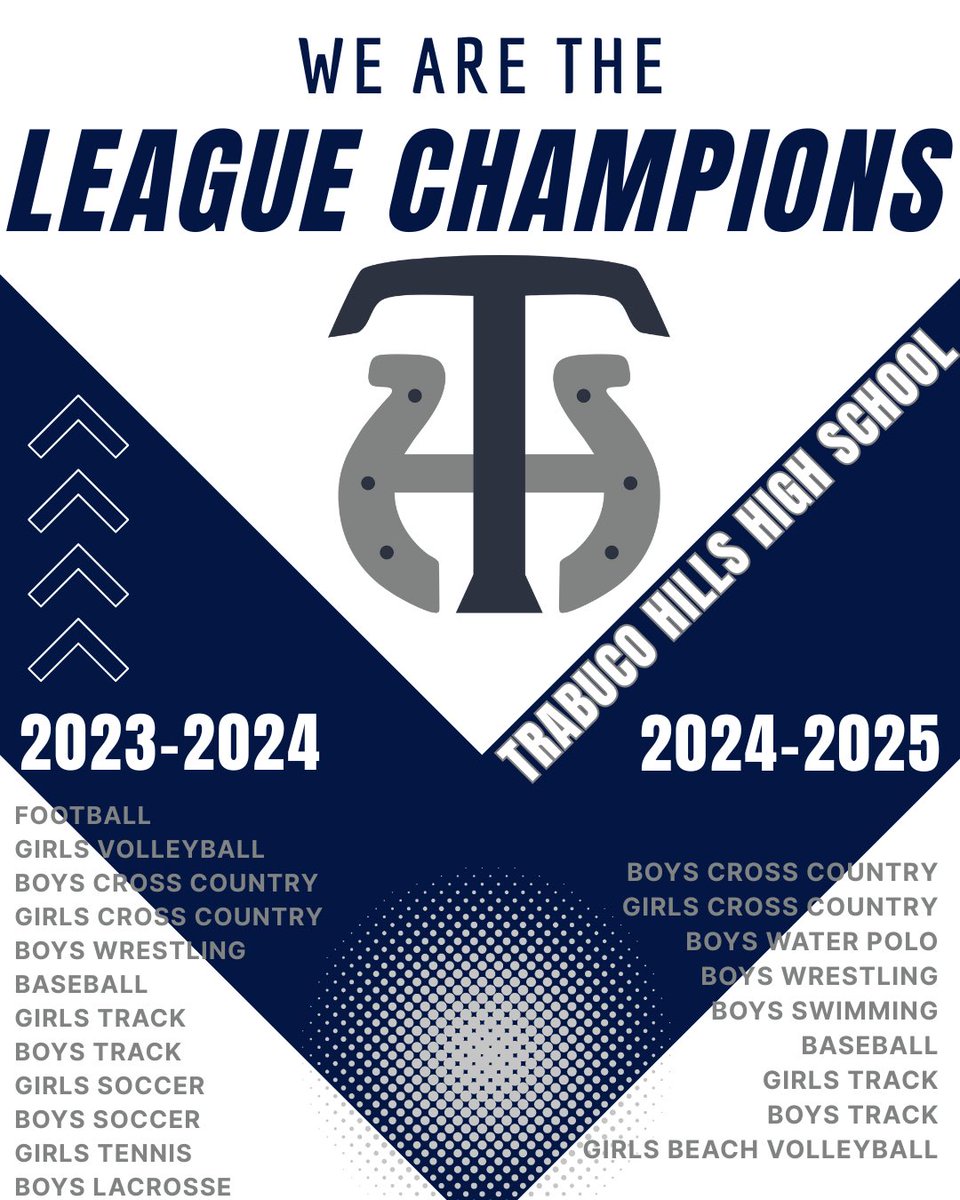 Trabuco Hills doesn’t just excel at one sport. This school is rich with talented athletes in so many sports across the campus and the titles speak for themselves! We also have a top notch,  award winning Cheer and Band as well. We recognize the work you put in! GO BLUE!!!