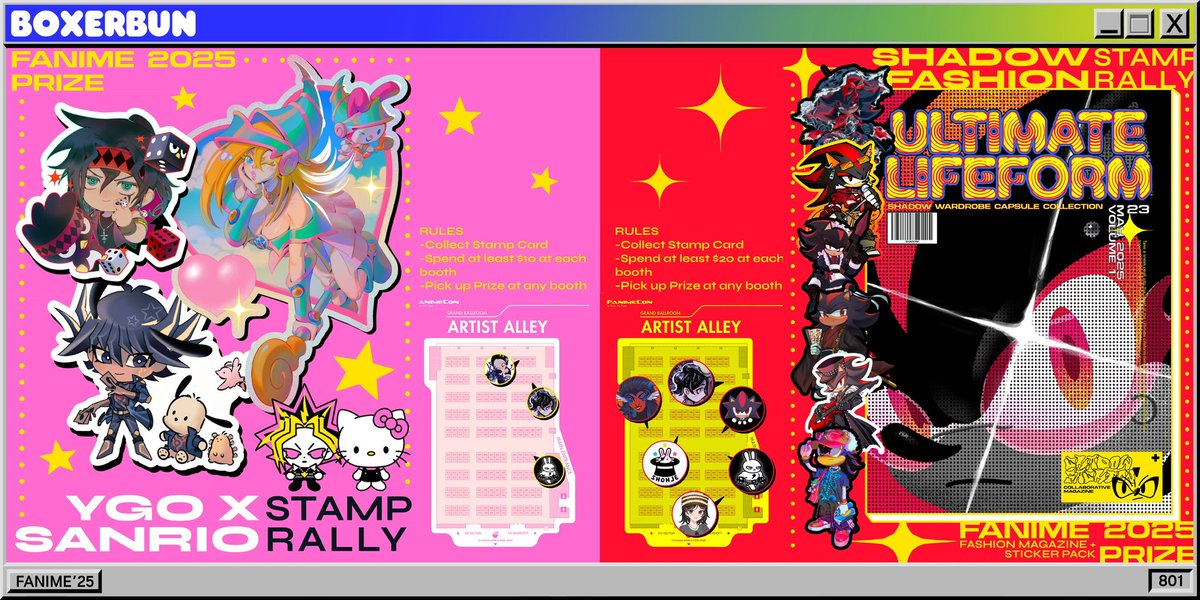 Howdy! （＾Ｏ＾☆♪ Here’s my catalogue for Fanime🌱

I’m also participating in 2 stamp rallies!