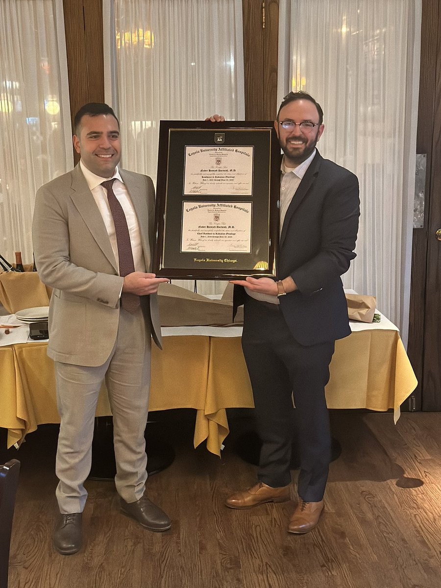 TamerRefaatMD's tweet image. Congrats to our amazing chief residents, @LamiaaMd &amp;amp; Nader. It’s been a pleasure watching them grow at @LoyolaChicago. No doubt they’ll be exceptional radiation oncologists with bright futures ahead. 🌟@LoyolaHealth