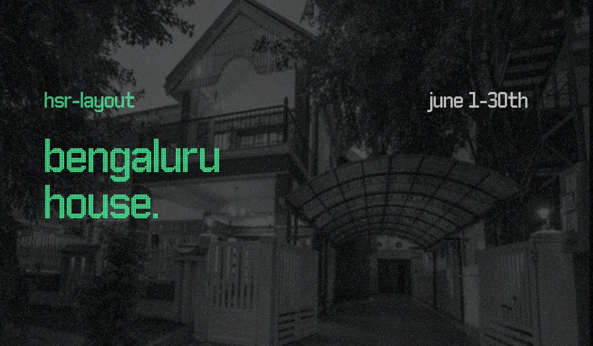 introducing our bengaluru house. 

our first <a href="/localhostIND/">LocalHost India</a> share house.
15 fellows, 30 days, in the tech capital of india.

free housing. meals. $50,000 in grants.