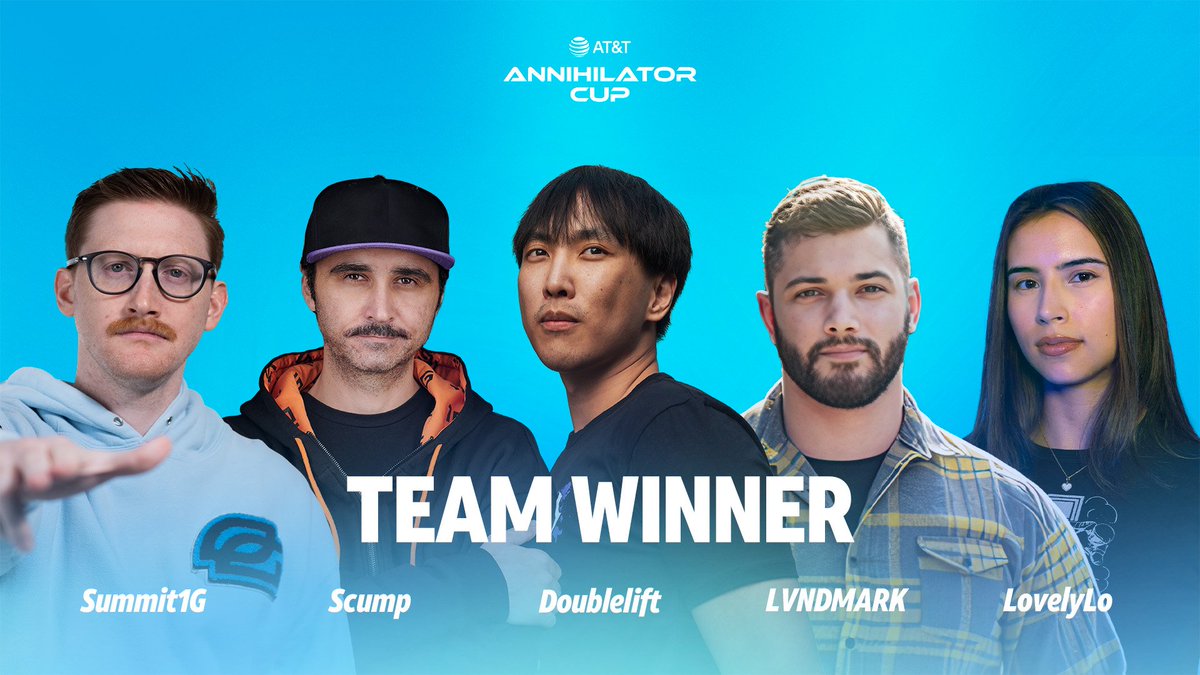 LovelyLo (@imlovelylo) on Twitter photo $250K Annihilator Cup Champions 🏆
Honored to have played alongside these legends <a href="/scump/">OpTic Scump</a> <a href="/summit1g/">summit1g</a> <a href="/Doublelift1/">Yiliang Peng</a> <a href="/LVNDMARK_tv/">LVNDMARK</a> $250K Annihilator Cup Champions 🏆
Honored to have played alongside these legends <a href="/scump/">OpTic Scump</a> <a href="/summit1g/">summit1g</a> <a href="/Doublelift1/">Yiliang Peng</a> <a href="/LVNDMARK_tv/">LVNDMARK</a>
