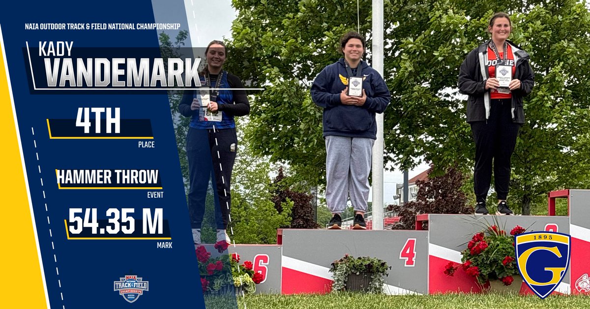 GUjackets's tweet image. Graceland's Kady Vandemark Claims NAIA All-American Honors in Hammer Throw
graceland.prestosports.com/sports/wtrack-…