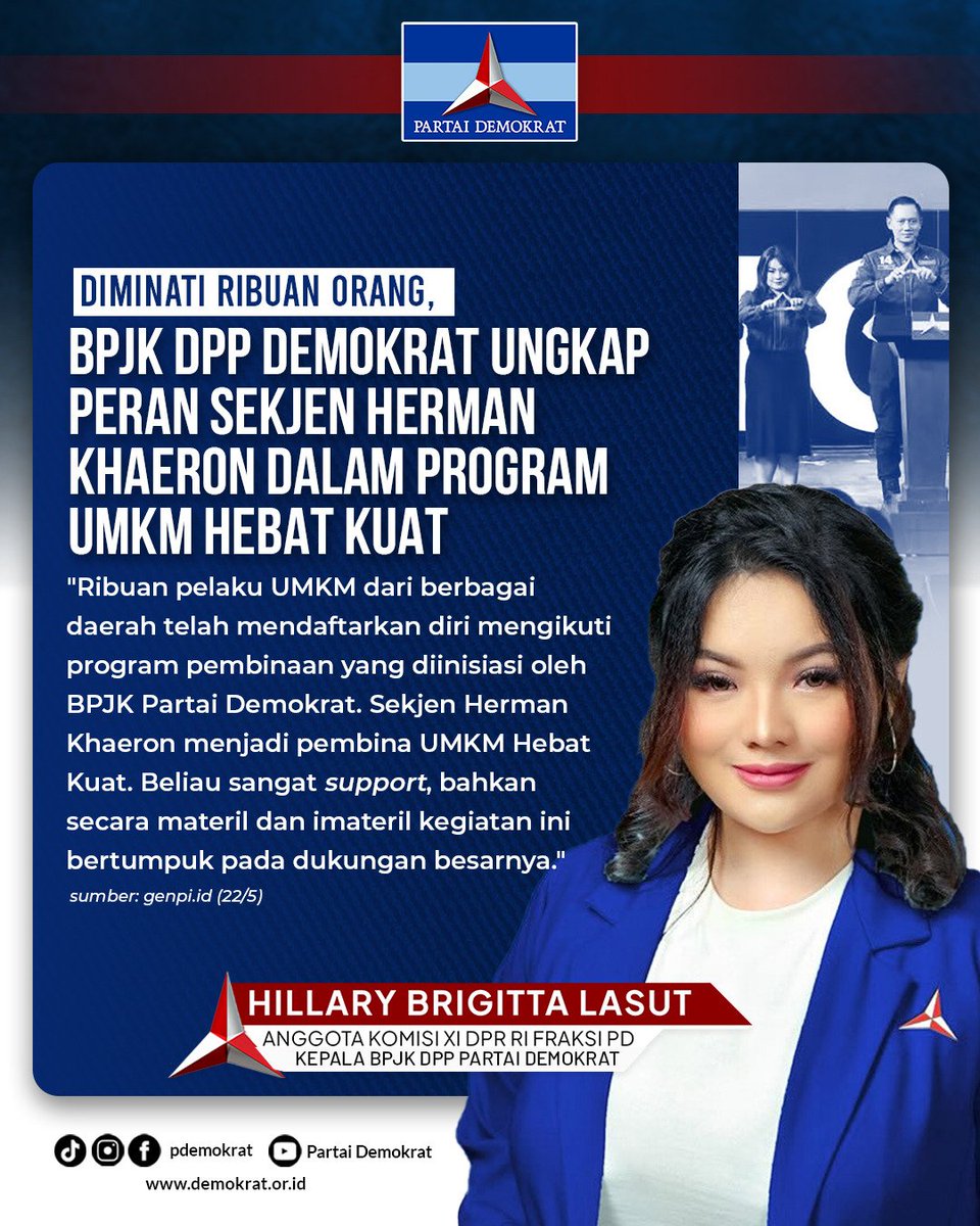 Diminati Ribuan Orang, BPJK DPP Demokrat Ungkap Peran Sekjen Herman Khaeron Dalam Program UMKM Hebat 

"Ribuan pelaku UMKM dari berbagai daerah telah mendaftarkan diri mengikuti program pembinaan yang diinisiasi oleh BPJK Partai Demokrat. Sekjen Herman Khaeron menjadi pembina