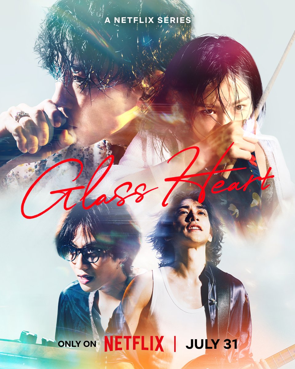 TENBLANK marches to the beat of their own drum... and to the beat of my heart 🥁 Starring Takeru Satoh, Yu Miyazaki, Keita Machida, Jun Shison, and Masaki Suda, Glass Heart takes the world by storm on July 31, only on Netflix. 

#GlassHeart #TakeruSatoh #YuMiyazaki #KeitaMachida