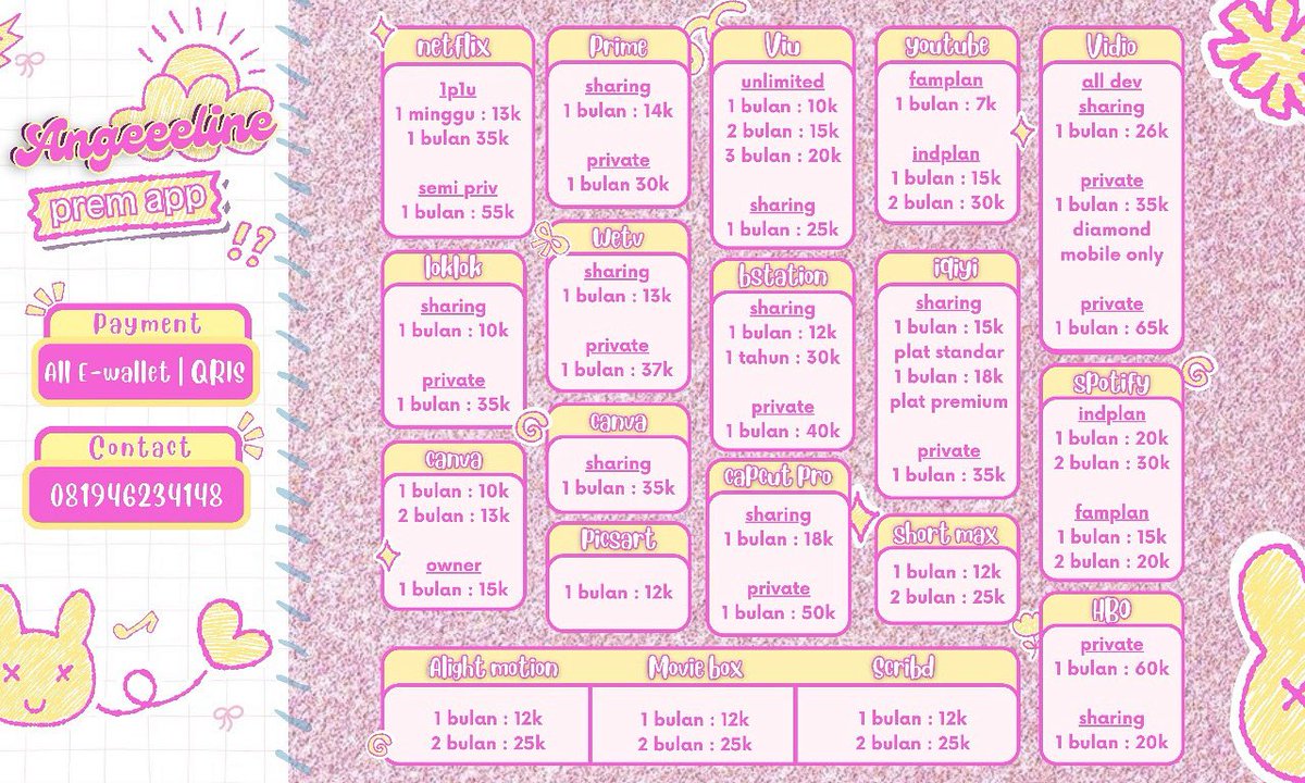 hii ! aku open yaa ridii netflix,canva,viu,spotify,vidio,prime,loklok,iqiyi,wetv,dan app prem lainnya, order bisa fsr wa/dm dibio #zonauang #zonajajan #zonaba