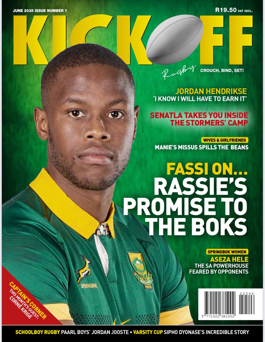 Schalk Jonker (@schalkjonker) on Twitter photo The relaunched <a href="/KickOffMagazine/">KickOff Online</a> goes on sale today. You’re probably wondering about two things.
1. An actual printed magazine? Yes.
2. Is that <a href="/aphelele_fassi/">Aphelele Fassi</a> on the cover? He plays rugby, not soccer.
Yes. And I know.
KO will cover the best of both worlds from now on. #proud The relaunched <a href="/KickOffMagazine/">KickOff Online</a> goes on sale today. You’re probably wondering about two things.
1. An actual printed magazine? Yes.
2. Is that <a href="/aphelele_fassi/">Aphelele Fassi</a> on the cover? He plays rugby, not soccer.
Yes. And I know.
KO will cover the best of both worlds from now on. #proud
