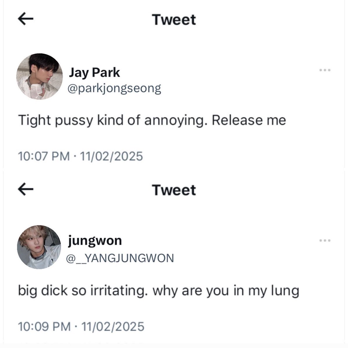 KlTTYJW's tweet photo. enemies jaywon after a night of hate sex https://t.co/moFF51CgYt