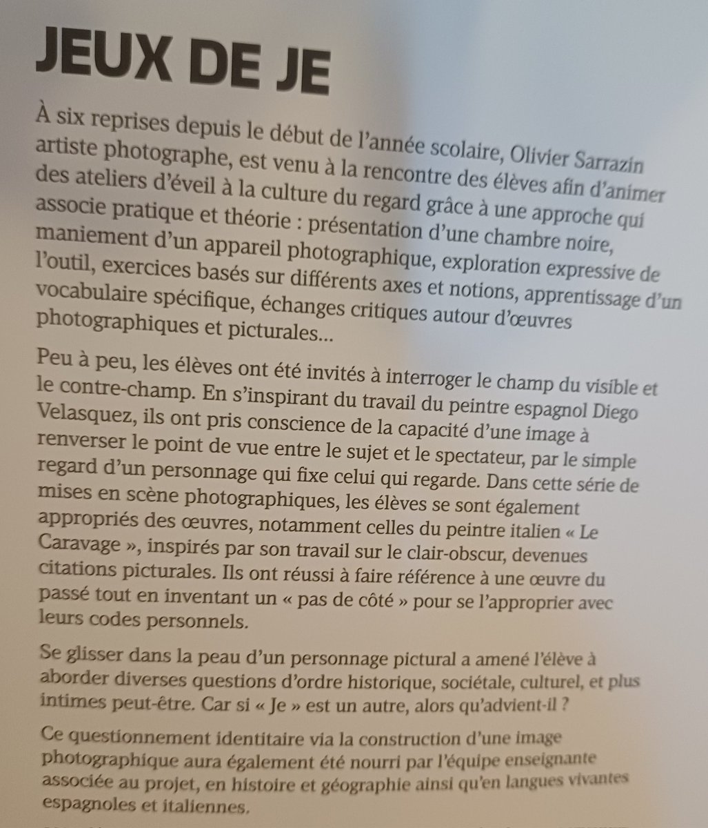 Solenne Libiot-Caro (@carolibiot) on Twitter photo Magnifique restitution hier soir au #clgAlphonseKarr <a href="/AcademieNice/">Académie de Nice</a> d'un travail photographique avec le dispositif "une année en images" #rencontresdelaphotographie : "Jeux de Je" avec 2 classes de 5èmes enchantées de ce travail commun en art, en LV2 #italien #espagnol et en EMC. Magnifique restitution hier soir au #clgAlphonseKarr <a href="/AcademieNice/">Académie de Nice</a> d'un travail photographique avec le dispositif "une année en images" #rencontresdelaphotographie : "Jeux de Je" avec 2 classes de 5èmes enchantées de ce travail commun en art, en LV2 #italien #espagnol et en EMC.