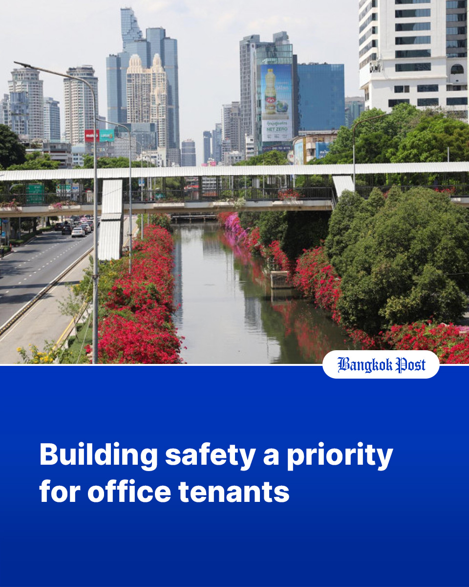 The earthquake on March 28 has heightened office tenant expectations, with many now placing greater importance on building safety standards and emergency preparedness, according to property consultancy Knight Frank Thailand.

Listen to the story or get the full story in the 1st