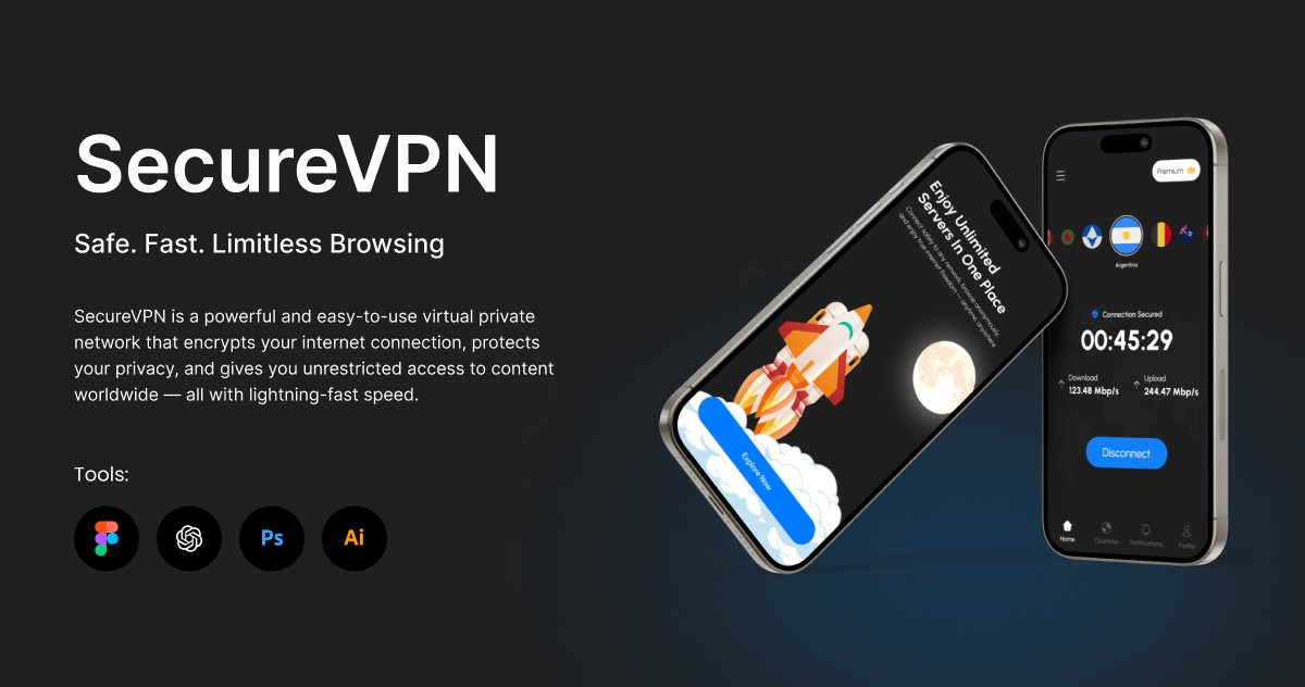 sakibbmohtaram's tweet image. Just launched: SecureVPN App UI/UX!
A fast, secure, and privacy-focused VPN mobile design — built in #Figma for global users 🌍
🔗 Behance: behance.net/gallery/226527…

#VPNUI #UXDesign #UIDesign #MobileVPN #AppDesign #FigmaApp #DarkModeUI #SecureDesign #BehanceShowcase #uiuxdesign