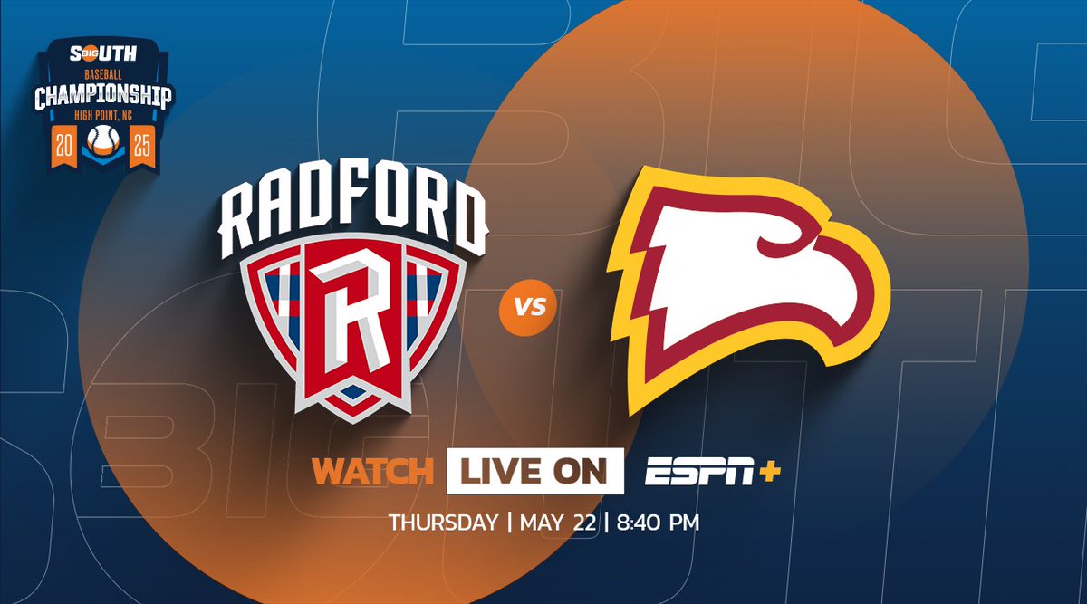 Big South Conference (@bigsouthsports) on Twitter photo Who's ready for another?! ๐
(4) <a href="/RadfordBaseball/">Radford Baseball</a> takes on (5) <a href="/WinthropBSB/">Winthrop Baseball</a> looking to stave off elimination in the nightcap!
#BigSouthBase Who's ready for another?! ๐
(4) <a href="/RadfordBaseball/">Radford Baseball</a> takes on (5) <a href="/WinthropBSB/">Winthrop Baseball</a> looking to stave off elimination in the nightcap!
#BigSouthBase
