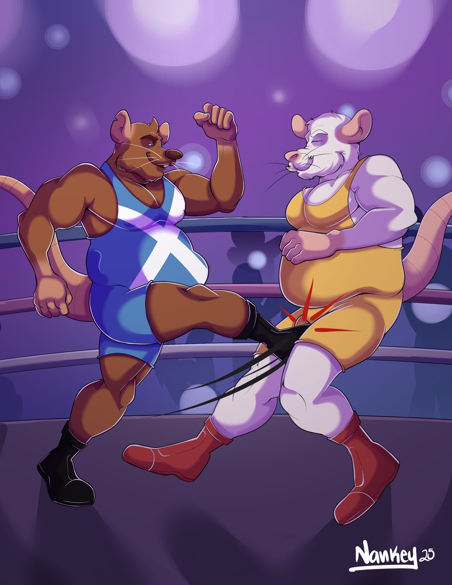 Hey, that was a low blow! (literally). Cm made for @LateNightZonino .