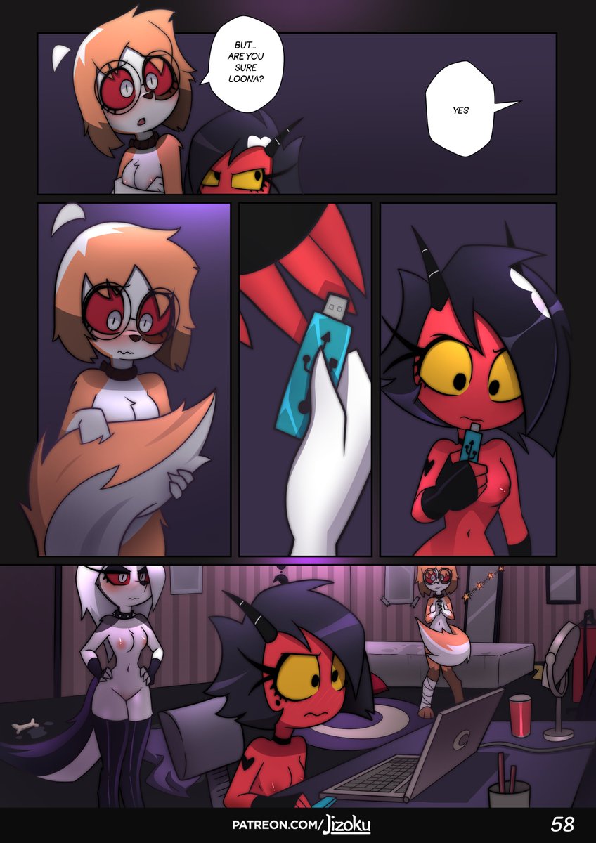58 - A Night with Loona 2 - RELEASED            
More on my patreon (link in the bio)                 

Retweets are appreciated :)                            
#Jizoku #Nsfw #Furry #Helluvaboss #ANightWithLoona2 #Millie #Loona #Sol