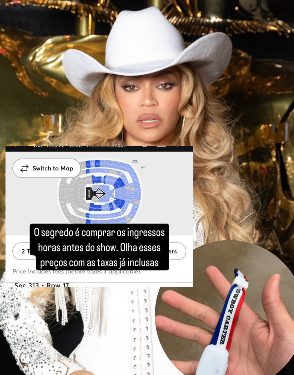 popchartsofc's tweet photo. SALDÃO NO RODEIO! 🤠 Faltando apenas algumas horas para o show da “Cowboy Carter Tour”, inúmeros ingressos da Ticketmaster se encontram disponíveis.

Uma pessoa presente no evento compartilhou em seu story o saldão, e disse ter comprado o ingresso sem taxa. Assim fica fácil, Bey! https://t.co/KkNULRUwyL