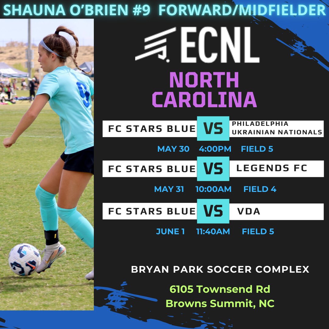 ShaunaObrien09's tweet photo. Looking forward to the ECNL North Carolina Showcase next weekend! @Smedley033 @ImYouthSoccer @TheSoccerWire  @PrepSoccer @TopDrawerSoccer @NESoccerJournal @JREskilson @starsofma @ECNLgirls https://t.co/tOXOoXJfsh