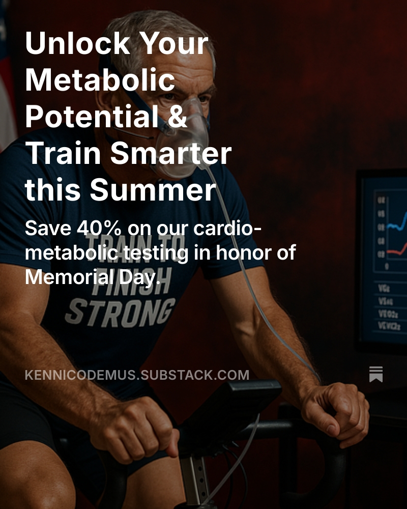 Fitstoplab's tweet photo. 💥 MEMORIAL DAY SALE 💥
We’re offering exclusive savings on cardio-metabolic testing through May 27!
💪 VO2 Max
🔥 Fat vs. Carb Burn
🧠 Custom HR Zones
📈 Fueling Strategies for Endurance
Take your training to the next level.
https://t.co/x0qy2MlB29 https://t.co/VEPicESqYE
