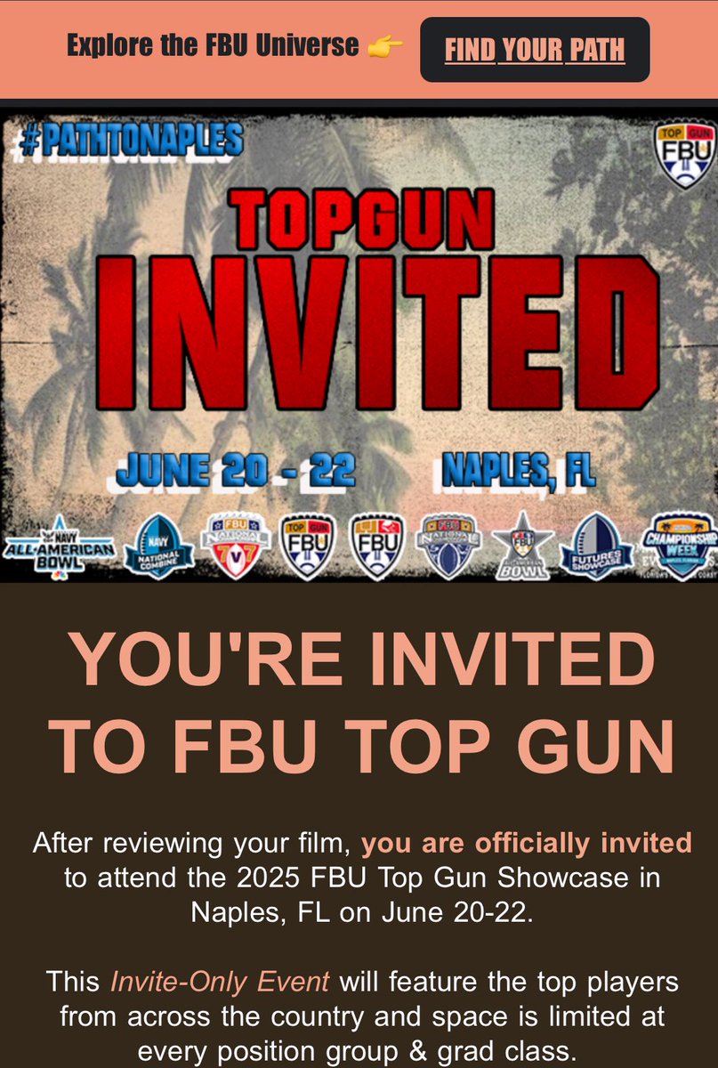 Thank you <a href="/FBUcamp/">Football University</a> for the invite✈️ 
<a href="/NewOutlawz/">New England Outlawz 7v7</a> <a href="/NE6FB_Recruits/">NE-Recruits</a> <a href="/PRZNewEngland/">Prep Redzone New England</a> <a href="/ScoutingNE/">Coach Silva</a> <a href="/StMarksFootball/">St. Marks Football</a> <a href="/PRZ_CoachQuisse/">Coach Marquisse Silva</a> <a href="/CoachKG5/">Ken Goodwin</a> <a href="/RivalsFriedman/">Adam Friedman</a>