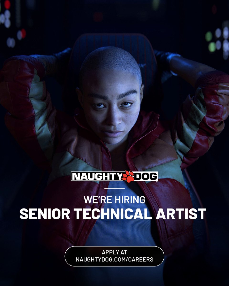 🔥 HOT JOB 🔥 Sr. Technical Artist
Enthusiastic about developing cutting-edge shaders &amp; exploring innovative materials &amp; advanced rendering techniques? We’re looking👀for a Sr. Tech Artist to join the team.  #shaders #gamedev #technicalart 
 
Apply Now: 📥naughtydog.com/greenhouse/job…
