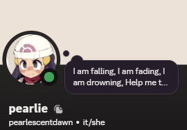 pearlescent.⠀ Since DMS are down i figure i'll drop my discord uwu
