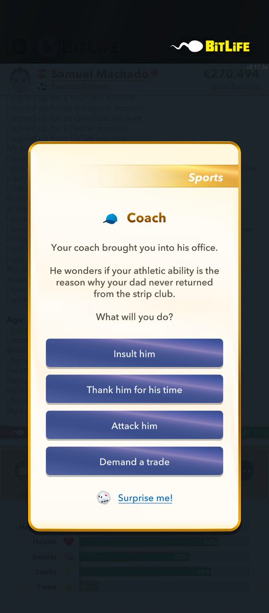 Youngthug_dc's tweet photo. @BitLifeApp 
WTF is wrong with my Coach 😂🤦🏾‍♂️😂😭 https://t.co/GcIegXtHGR