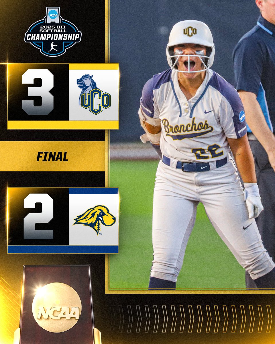 NCAA Division II (@ncaadii) on Twitter photo π ππ’π₯π ππ¨π¦πππππ€ πππ₯π₯π² ππ¨π« ππ‘π ππ«π¨π§ππ‘π¨π¬π€
Ariah Mitchell scores the game-winning run in the bottom of the sixth as <a href="/ucoathletics/">UCO Bronchos</a> rallies for a 3-2 victory over Pace in the final game of Day 1
π₯: on.ncaa.com/25D2SBsp
#D2SB | #MakeItYours π ππ’π₯π ππ¨π¦πππππ€ πππ₯π₯π² ππ¨π« ππ‘π ππ«π¨π§ππ‘π¨π¬π€
Ariah Mitchell scores the game-winning run in the bottom of the sixth as <a href="/ucoathletics/">UCO Bronchos</a> rallies for a 3-2 victory over Pace in the final game of Day 1
π₯: on.ncaa.com/25D2SBsp
#D2SB | #MakeItYours