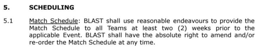 About the so called “𝗗𝗘𝗔𝗗𝗟𝗜𝗡𝗘”

BLAST never communicated an official visa submission deadline, NOT in the rulebook or any official channel. BESTIA had to reach out and ask themselves. “ASAP” they said

What do they have tho? This:

#ArgentinaAlMundial 
DO THE RIGHT THING.