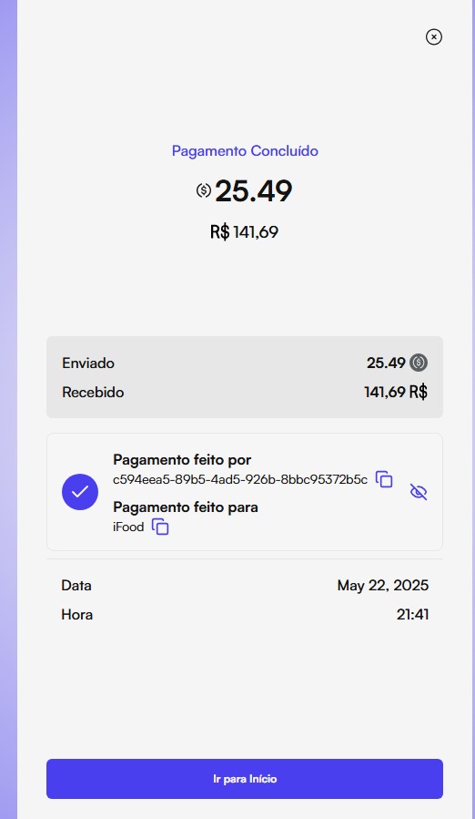 Hoje o bitcoin pizza day foi na conta da <a href="/p2pmebrasil/">P2P.me Brasil</a>
pagamento extremamente rápido e direto pelo pix no ifood!!!
ID: 4540