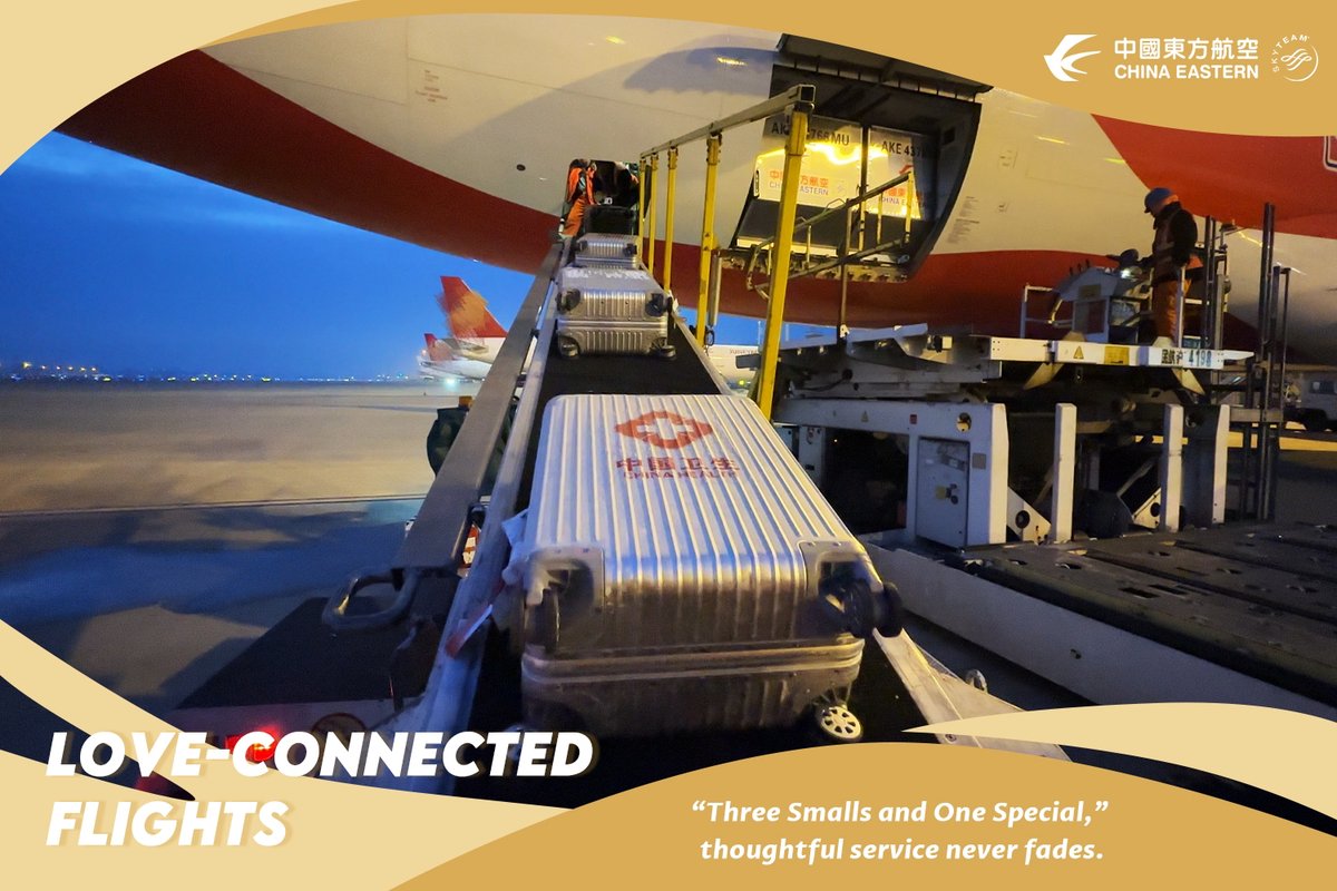 Our "Three Smalls and One Special" service is always available.
From special assistance to emergency response, from pet transport to special baggage handling, we take care of every detail to ensure every kindness reaches safely~💖 #CEAirInAction