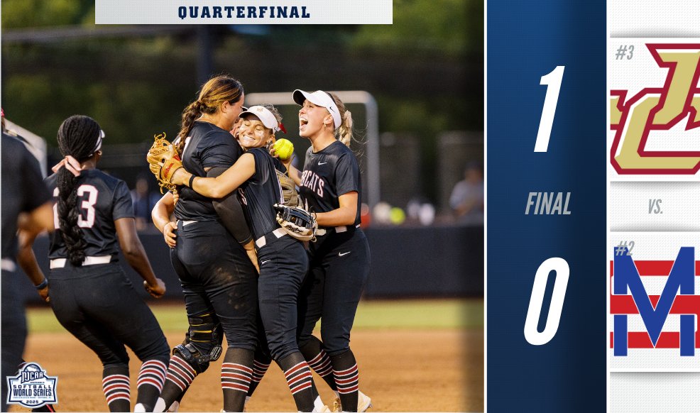 💪 A lone run in the 1st was enough for a Bobcats win!

(3) Jones advances in the winners bracket at the 2025 #NJCAASoftball DII World Series.

njcaa.org/championships/…