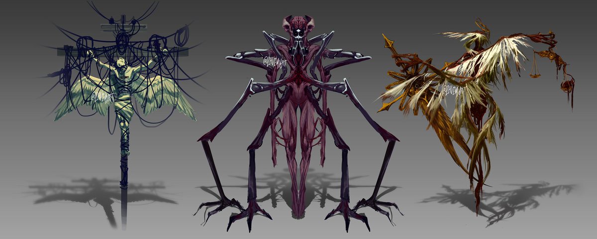 zhuemiart's tweet image. the mechanical, the flesh, the holy #characterdesign