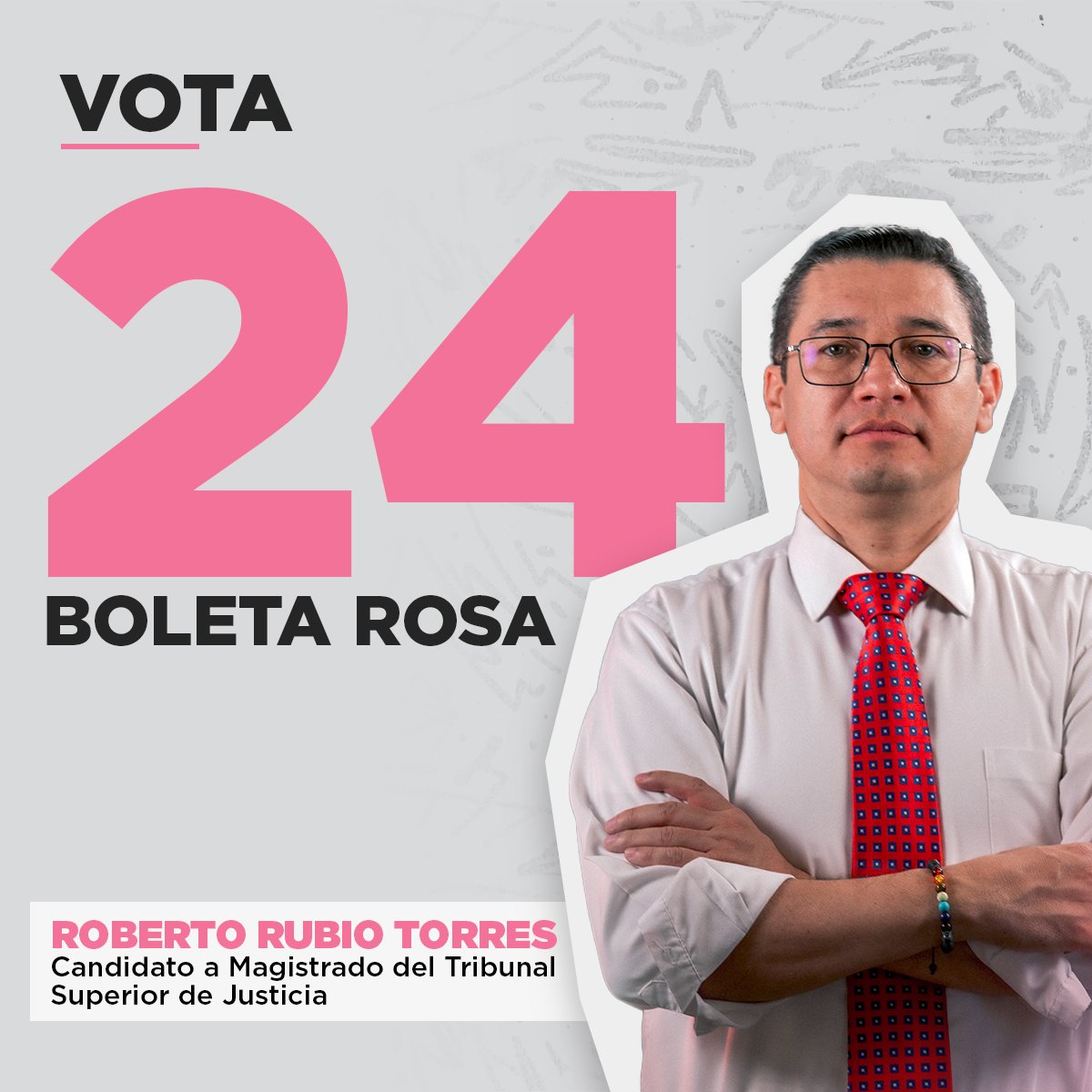 robertort1978's tweet image. Este es el número que tienes que recordar cuando vayas a las urnas este 1 de junio. Busca tu boleta rosa y escribe 24 .

#RobertoRubio #BoletaRosa #24
#PoderJudicial #EleccionesPoderJudicial #Colima