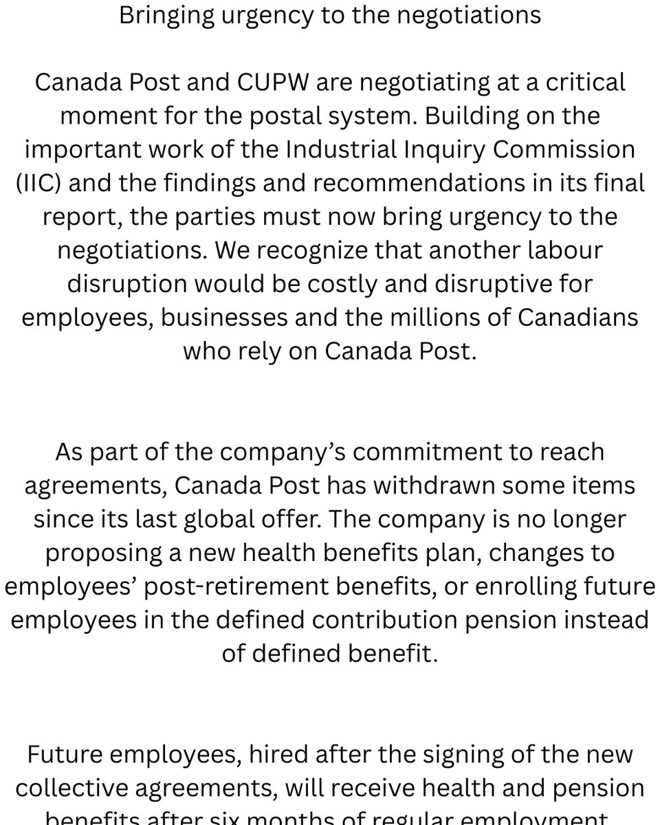 DannaBananas's tweet image. Canada Post introduces new global proposals to the Canadian Union of Postal Workers.

#SmallBusiness #smallbusinessowner #canadapost
